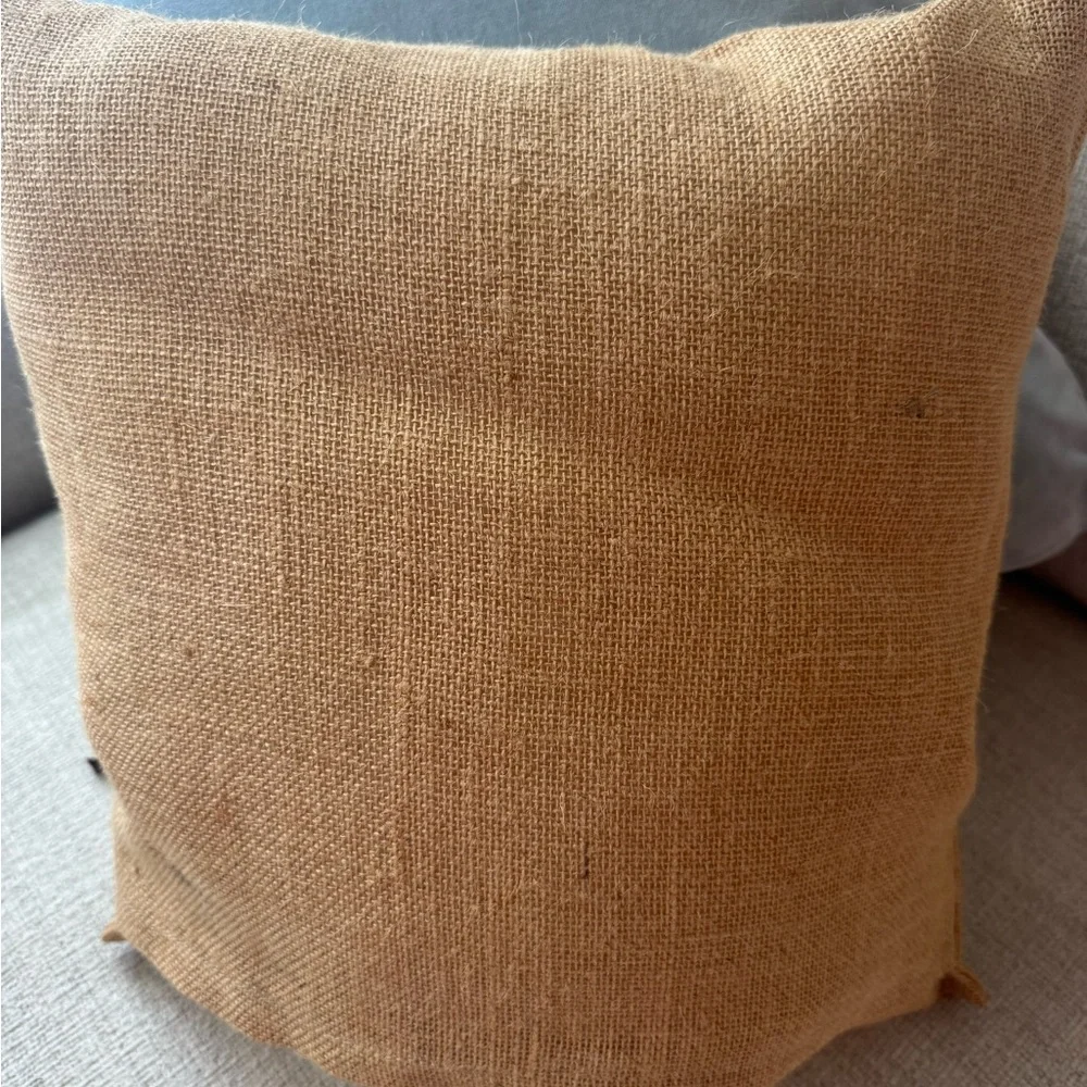 UGA Between the Hedges burlap pillow